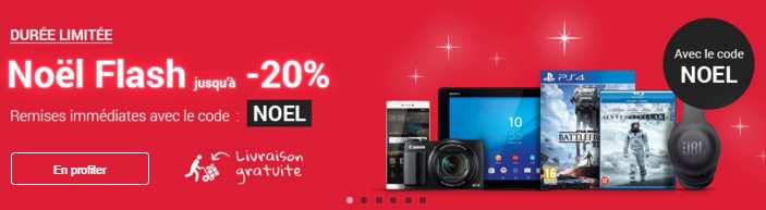 Pour Noel livraison gratuite sans minimum FNAC (+ ventes flash) !