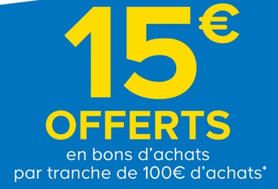 15 euros offerts tous les 100 euros d’achats Castorama (2 jours seulement)!