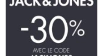 Code promo Jack & Jones : 30% de remise sans minimum d’achat