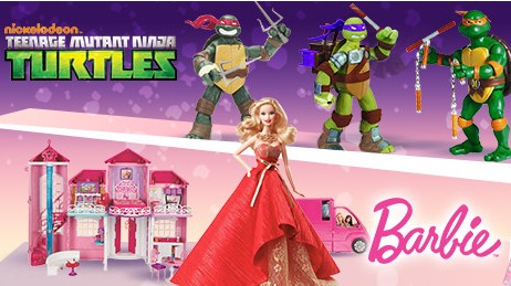 jouet Barbie ou Tortue Ninja AUCHAN