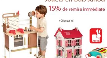 15% de remise immédiate sur les jouets en bois Janod (code promo sans minimum d’achat)