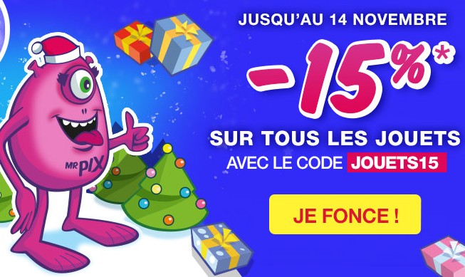 remise sur les jouets Pixmania