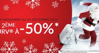 Une valise Samsonite Curv achetée = la seconde moitié prix