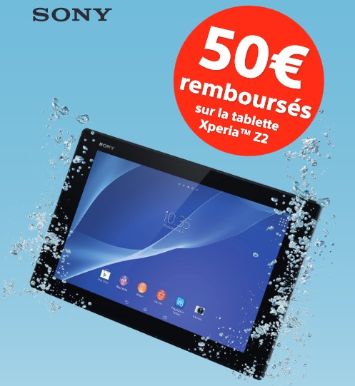 tablettes Xperia Z2  Sony 16Go remboursement