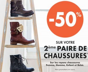 votre deuxieme paire de chaussure a moitie prix