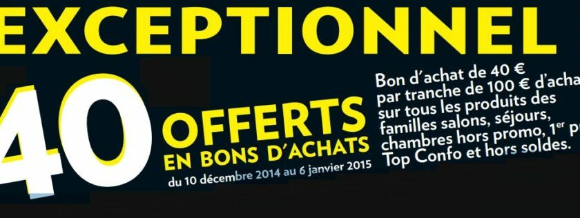 40 euros offerts Conforama