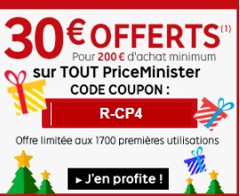 Code promo Priceminister : 30 euros de remise pour 200 euros d’achats (24h)