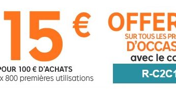 Articles d’occasions Priceminister : 15 euros de remises immédiates pour 100 euros d’achats
