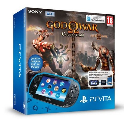 149 euros la console Playstation Vita Wifi + jeux God of war I et II + Carte Mémoire 8 Go