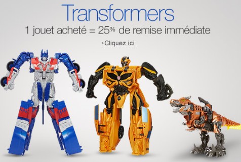 20% de remise sur les Transformers (sans minimum d’achat)