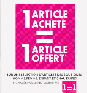 1 article offert chez Tati