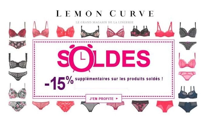 15% supplémentaire sur les Soldes Lemon Curve (lingerie)