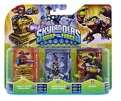 3 figurines Skylanders Swap Force