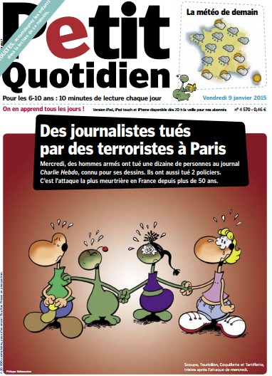 Le Petit Quotidien attentat de Charlie Hebdo explique aux enfants