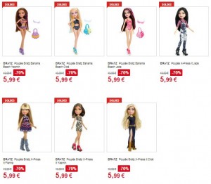 Poupées Bratz à moins de 6 euros