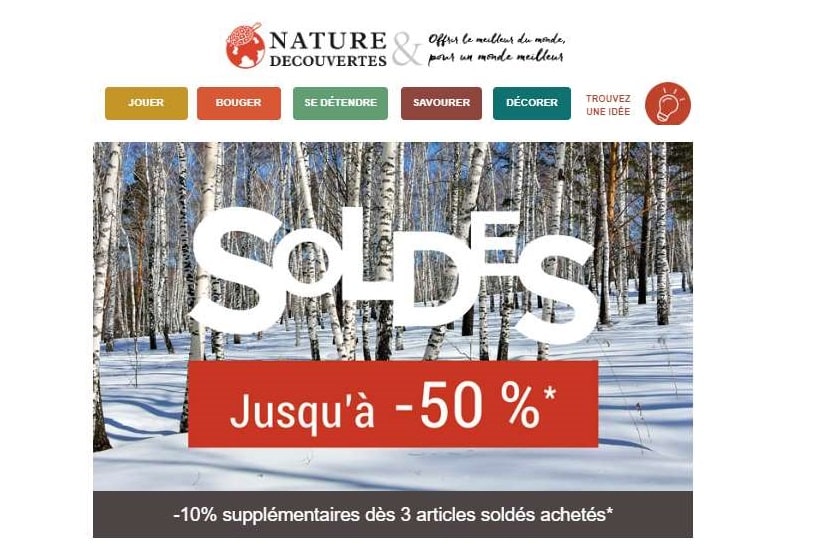 Préparez les soldes Nature et Découvertes : voir tous les articles en soldes