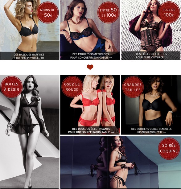 Troisieme demarque Lingerie Saint Valentin