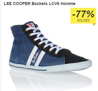 10 euros les baskets montantes Lee Cooper LCV6 adultes (au lieu de 45€)