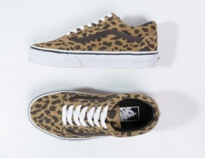 chaussures Vans OLD SKOOL cuir en soldes