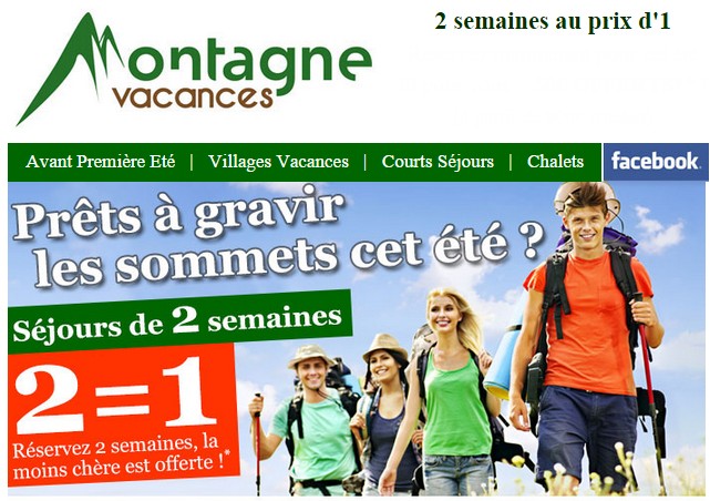 deux semaines de vacances pour le prix d’une seule