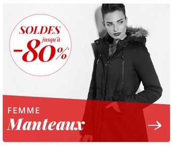 Soldes manteaux et doudounes femme pas chères sur les 3 Suisses ! (-80% / à partir de 8 euros !)