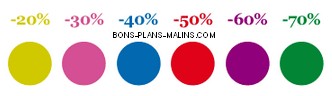 pastilles couleurs des Soldes La Halle Hiver 2015