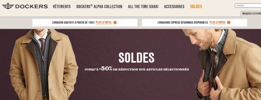 remise supplementaire sur les soldes Dockers