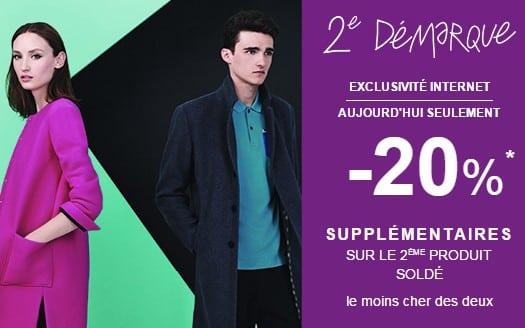 remise sur la deuxième démarque Galeries Lafayette