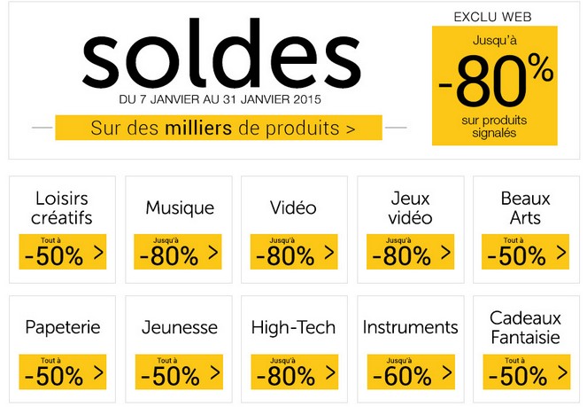 Soldes Cultura : des milliers d’articles jusqu’à 80% moins chers !