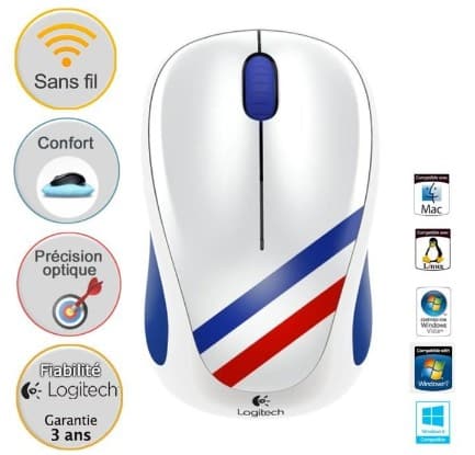 Moins de 5 euros la souris sans fil Logitech M235 Pays (11 pays aux choix)