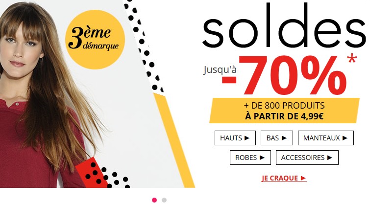 Soldes mode femme : plusieurs troisièmes démarques déjà en ligne (Kookai, Mim, Camaieu… ) maintenant jusqu’ a -70%