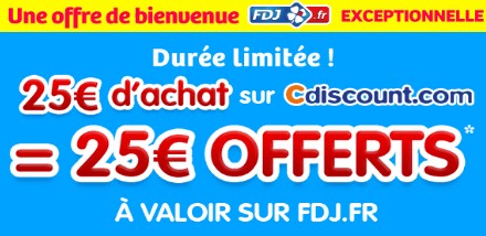 25 euros offerts sur Française des jeux 