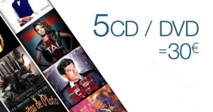 5 Films ou Musique pour 30 euros