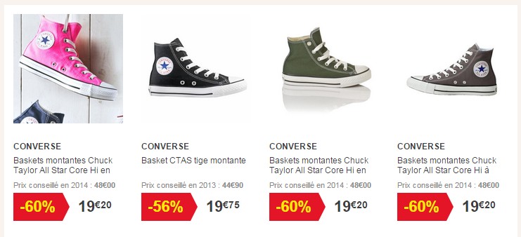 converses montantes pas cher