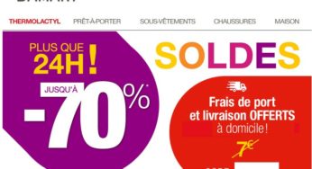 Dernier jour Soldes Damart ! Livraison gratuite sans minimum (jusqu’a -70%)