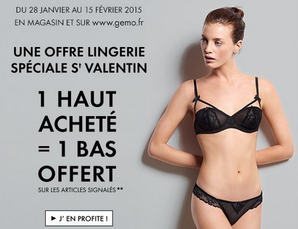 Lingerie St Valentin GEMO