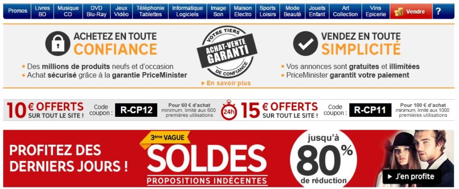 codes promo Priceminister St Valentin