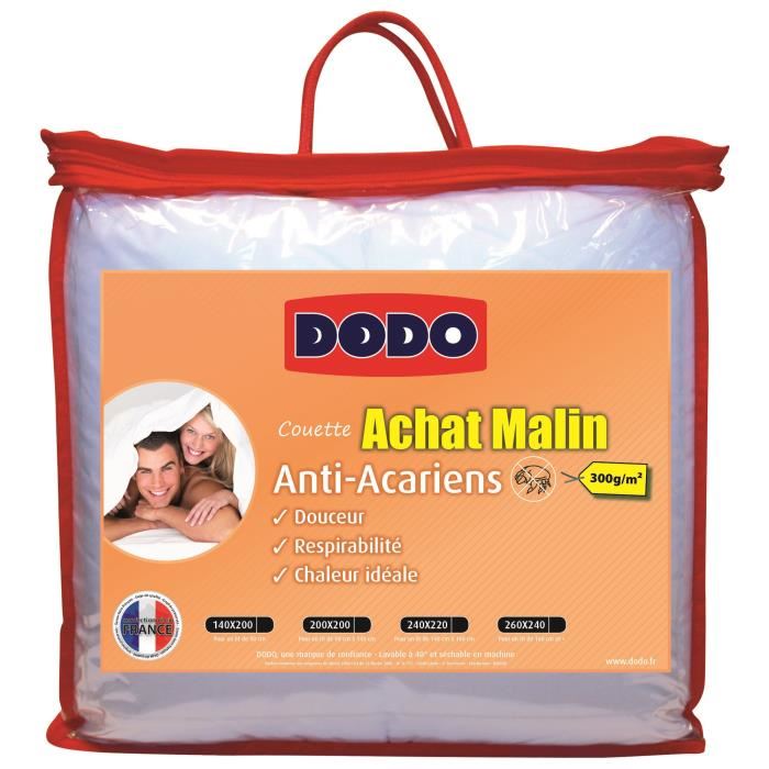 couette dodo anti acariens soldes