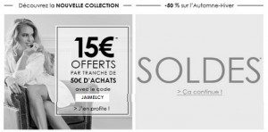 soldes à moitié prix sur La City