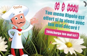 1 menu enfant gratuit Pizza Pai Paques