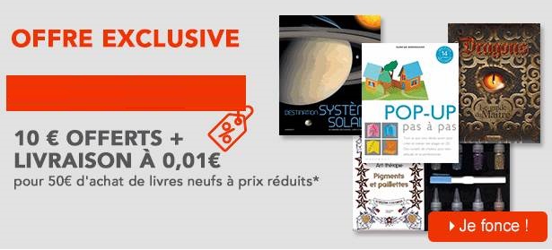 Decitre : 50€ de livres en promo 📚 achetés = 10€ de remises (livraison 0,01€)