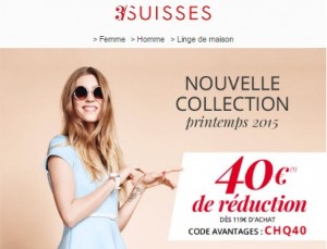 3 Suisses : 40 euros de remises