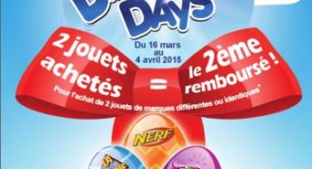 1 jouet Hasbro acheté = le second 100% remboursé (Nerf, Play-Doh, My Little Pony, Littlest Petshop, Twister, La Bonne Paye)