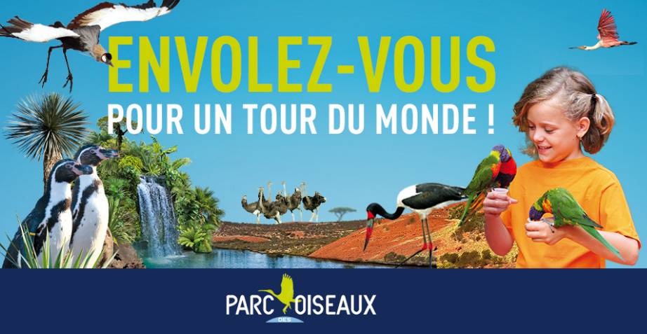 Entrée gratuite au Parc des Oiseaux de Villars les Dombes du 28 mars au 3 avril !