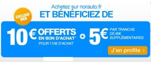 Norauto10 euros en bon d’achat 