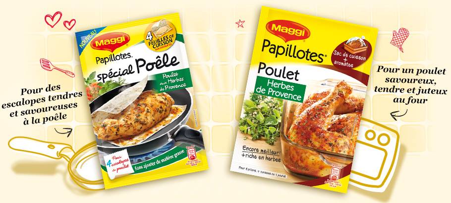 Gratuit : Papillotes Maggi pour poulet (four ou poêle)