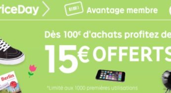 le 22.03 : 15 euros de remise pour 100 euros d’achats sur Priceminister