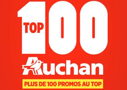 TOP 100 Auchan : jusqu’à moins 80% sur plus de 250 articles