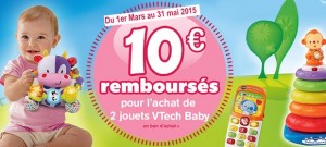 Vtech Baby bon achat de 10 euros