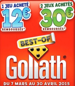 offre de remboursement Best of Goliath 2015